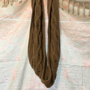 Brown infinity scarf